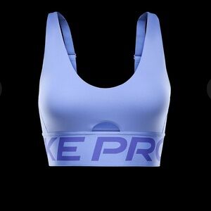 Nike Pro Indy Plunge Sport Bra, Royal Pulse/Persian Violet/White, Small